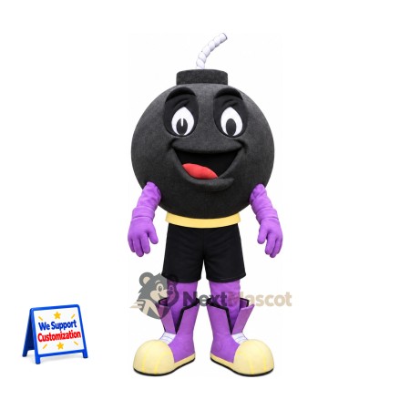 Bomb Mascot Costume - Black Bomb Mascot Costume - Black