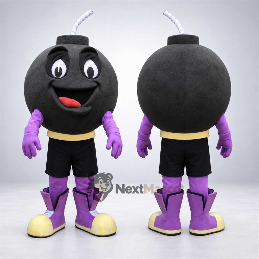 Bomb Mascot Costume - Black Bomb Mascot Costume - Black