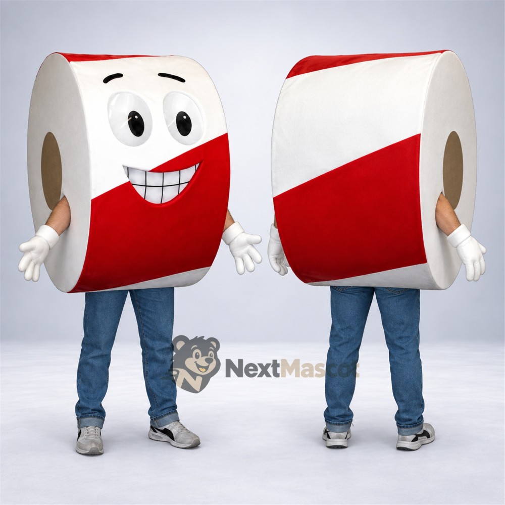 Toilet Paper Roll Mascot Costume Toilet Paper Roll Mascot Costume