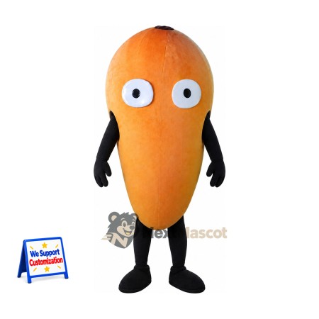 Mango Mascot Costume - Black Arms and Legs Mango Mascot Costume - Black Arms and Legs