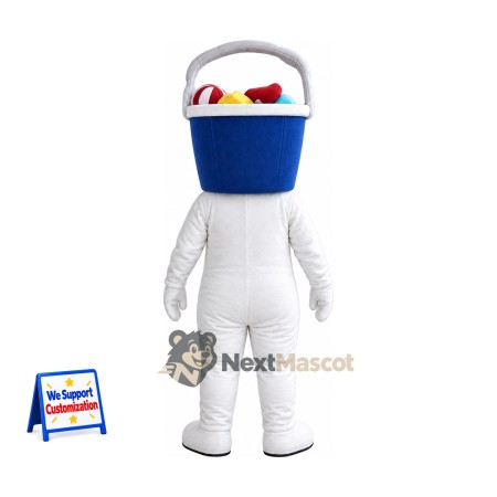 Bucket Head Character Mascot Costume - Blue Bucket Head Character Mascot Costume - Blue