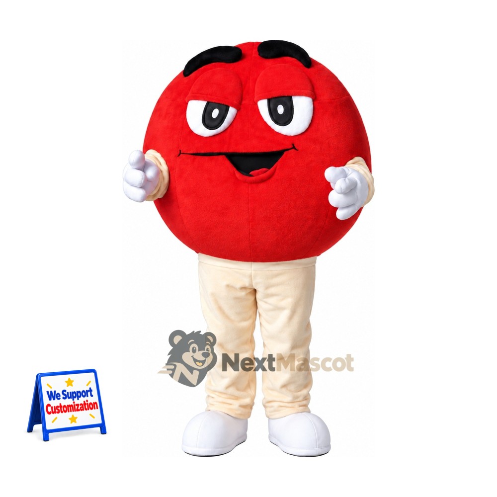 Tomato Mascot Costume - White Gloves and Cream Pants Tomato Mascot Costume - White Gloves and Cream Pants