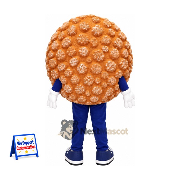 Cookie Mascot Costume - Round, Blue Pants Cookie Mascot Costume - Round, Blue Pants