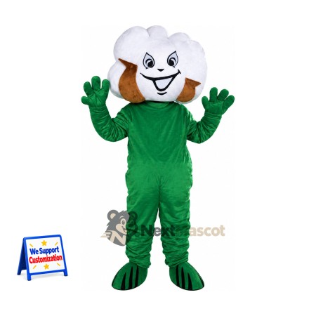 Cotton Flower Mascot Costume Cotton Flower Mascot Costume
