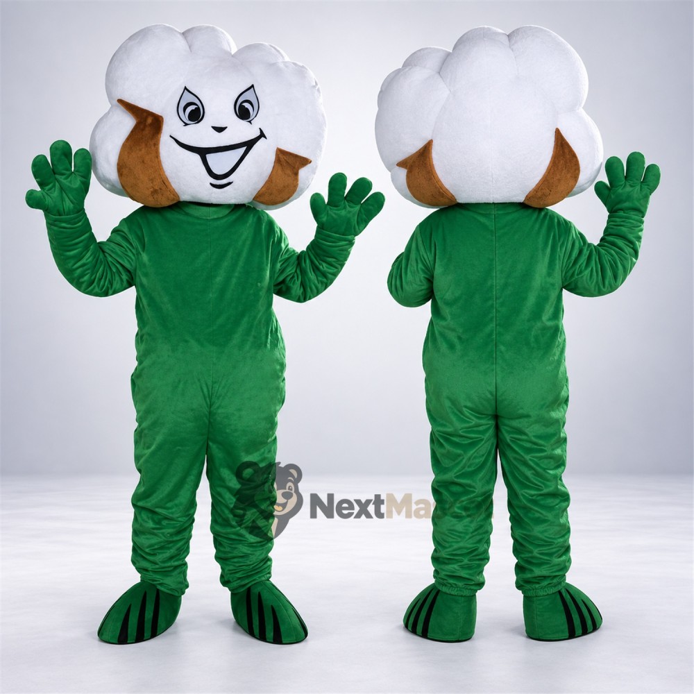 Cotton Flower Mascot Costume Cotton Flower Mascot Costume