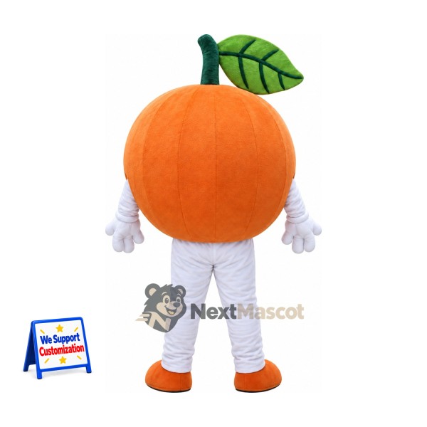 Orange Mascot Costume - White Pants and Orange Shoes for Food Festivals Orange Mascot Costume - White Pants and Orange Shoes for Food Festivals