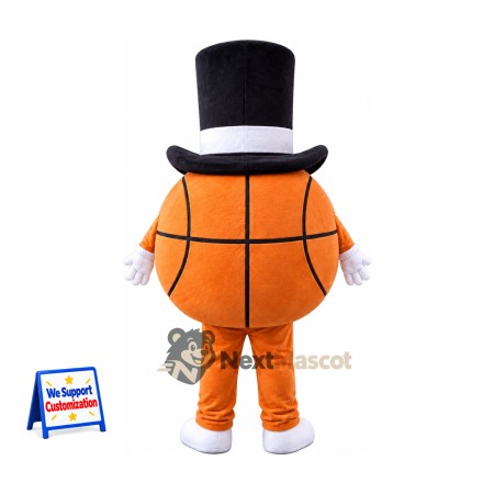 Basketball Mascot Costume - Top Hat Basketball Mascot Costume - Top Hat