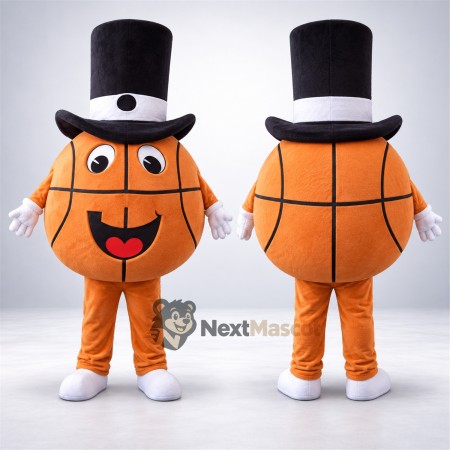 Basketball Mascot Costume - Top Hat Basketball Mascot Costume - Top Hat