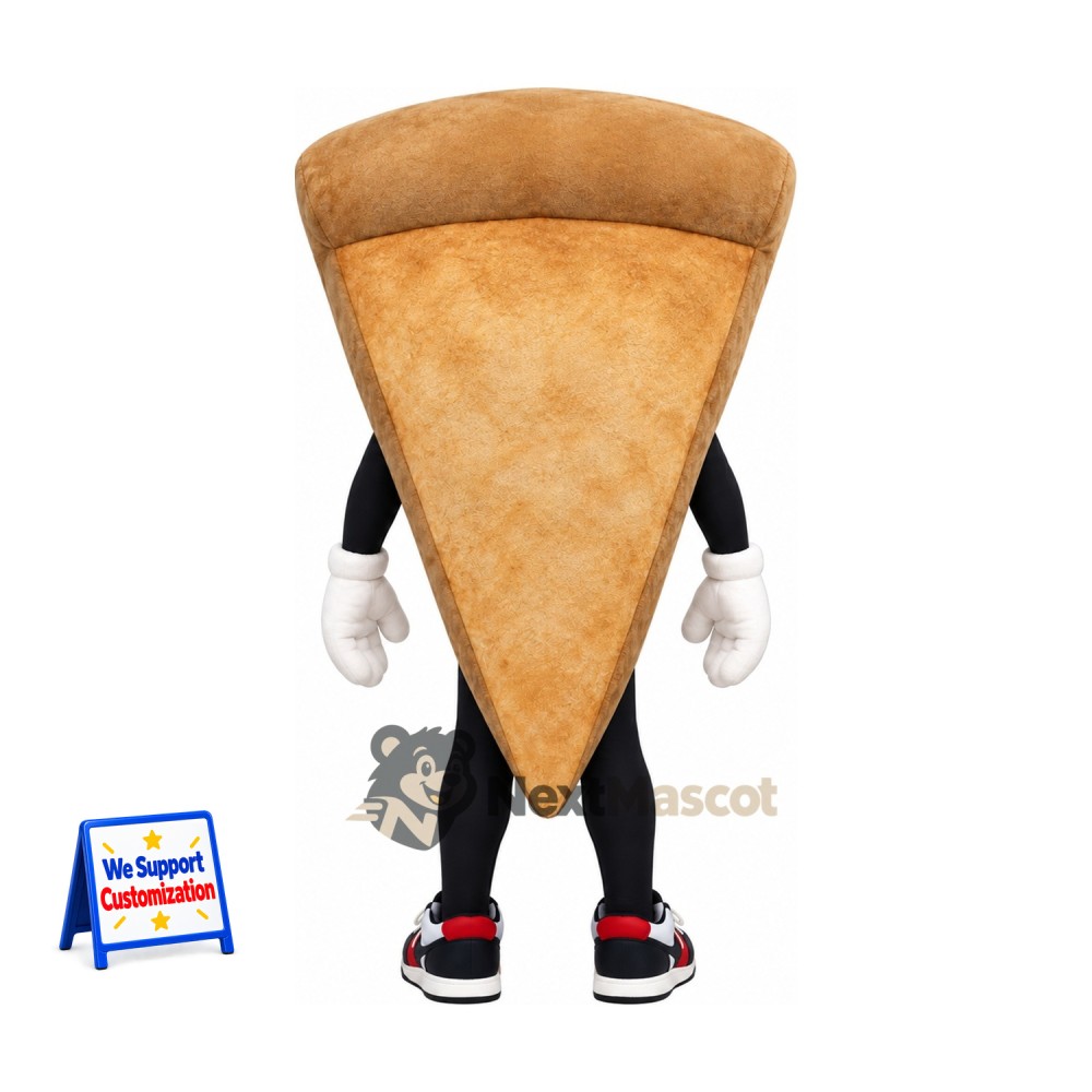 Pizza Slice Mascot Costume - Colorful Toppings and Sneakers Pizza Slice Mascot Costume - Colorful Toppings and Sneakers