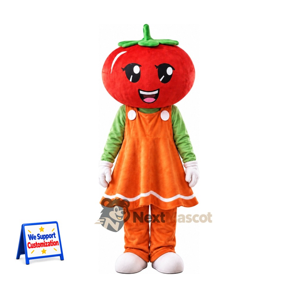 Tomato Mascot Costume - Orange Dress Tomato Mascot Costume - Orange Dress