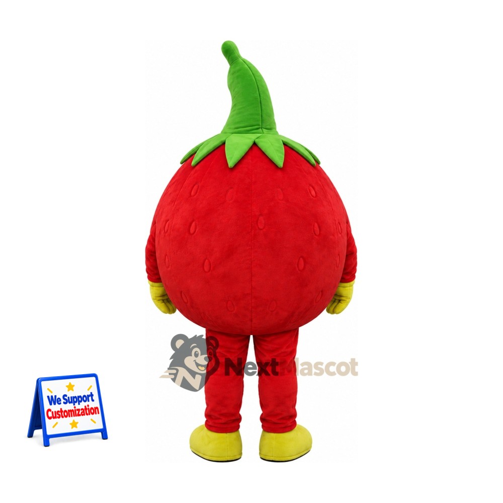 Tomato Mascot Costume - Yellow Gloves and Shoes Tomato Mascot Costume - Yellow Gloves and Shoes
