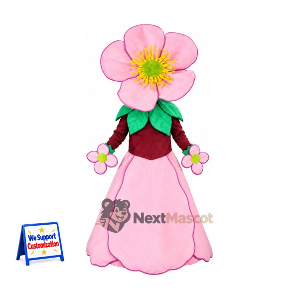 Flower Mascot Costume - Pink, Dress for Parades