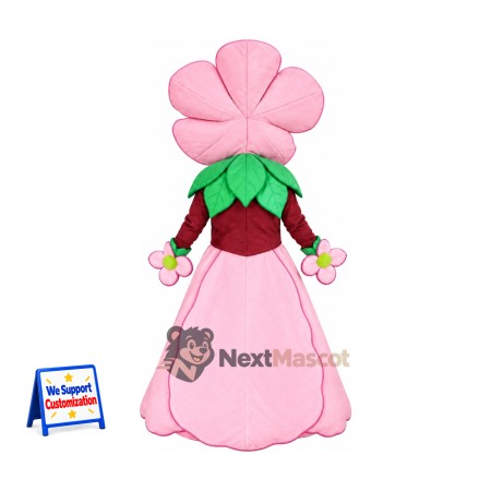 Flower Mascot Costume - Pink, Dress for Parades Flower Mascot Costume - Pink, Dress for Parades