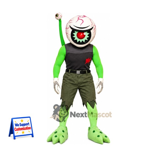 Eyeball Monster Mascot Costume - Green