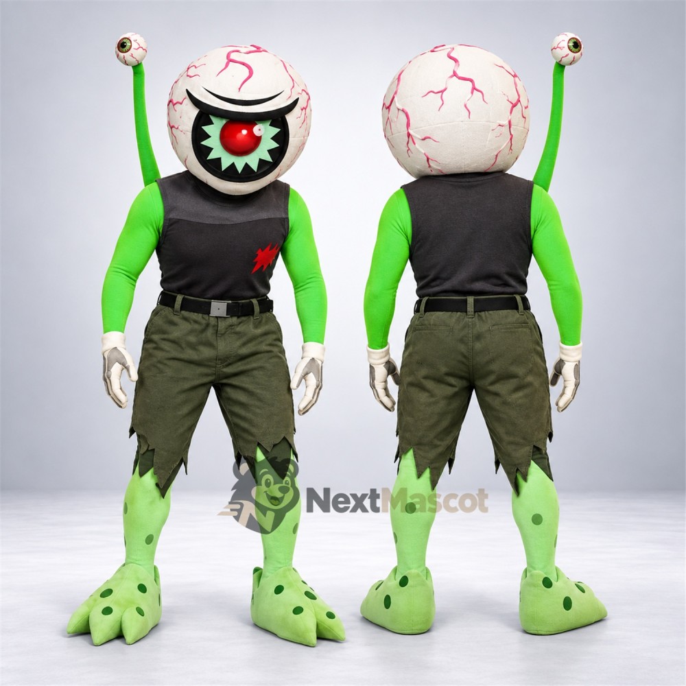 Eyeball Monster Mascot Costume - Green Eyeball Monster Mascot Costume - Green