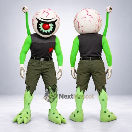 Eyeball Monster Mascot Costume - Green Eyeball Monster Mascot Costume - Green
