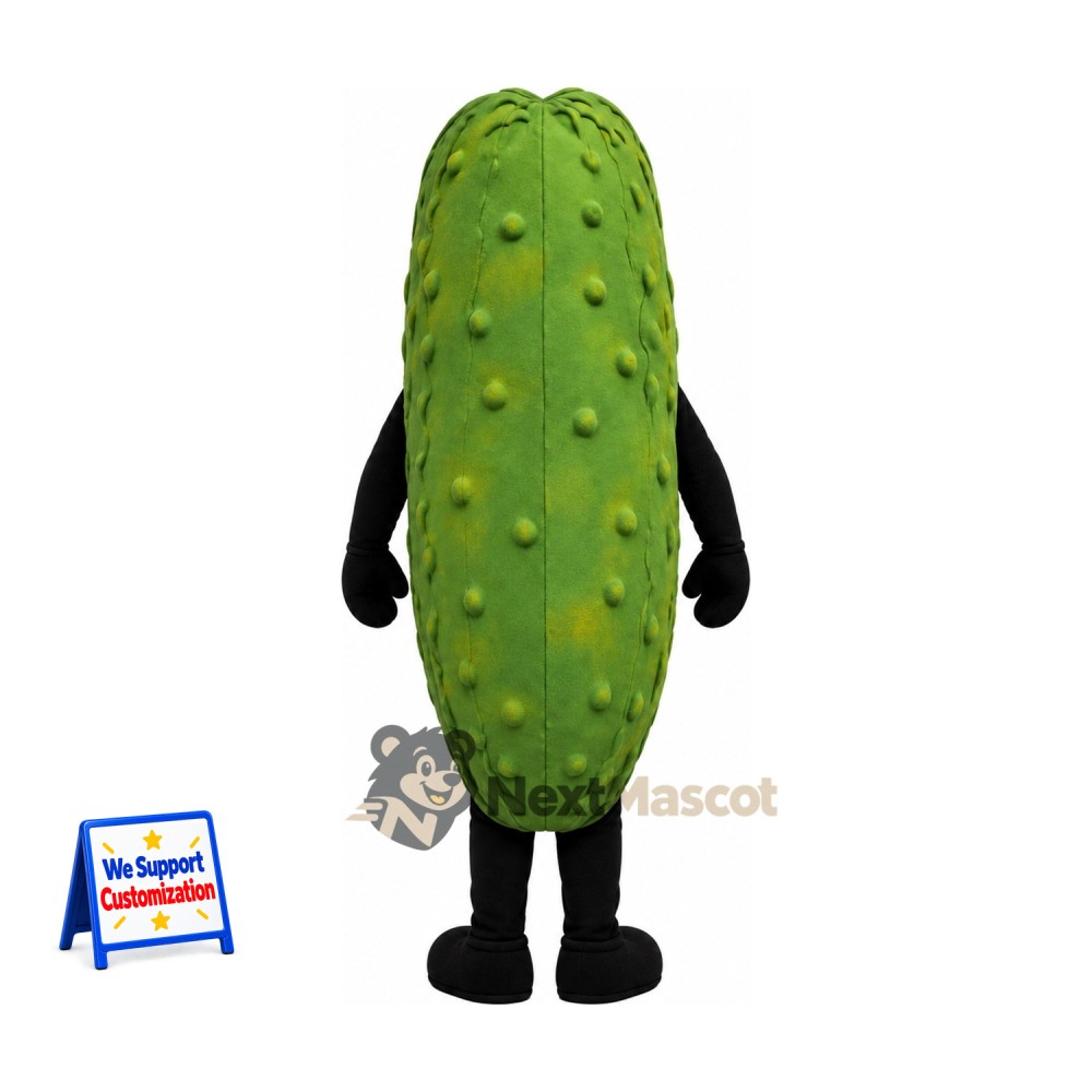 Pickle Mascot Costume - Big Toothy Grin for Food Festivals Pickle Mascot Costume - Big Toothy Grin for Food Festivals