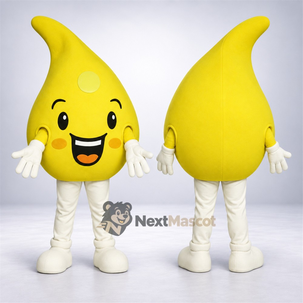 Drop Mascot Costume - Yellow Drop Mascot Costume - Yellow
