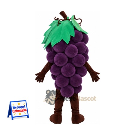 Grapes Mascot Costume - Purple for Food Festivals Grapes Mascot Costume - Purple for Food Festivals