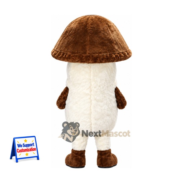 Mushroom Mascot Costume - Brown Cap and Brown Boots Mushroom Mascot Costume - Brown Cap and Brown Boots