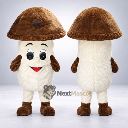 Mushroom Mascot Costume - Brown Cap and Brown Boots Mushroom Mascot Costume - Brown Cap and Brown Boots