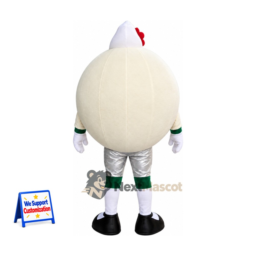 Garlic Mascot Costume - Red Flower and Green Eyes