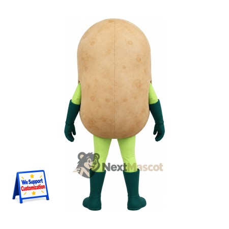 Potato Mascot Costume - Superhero Style Potato Mascot Costume - Superhero Style