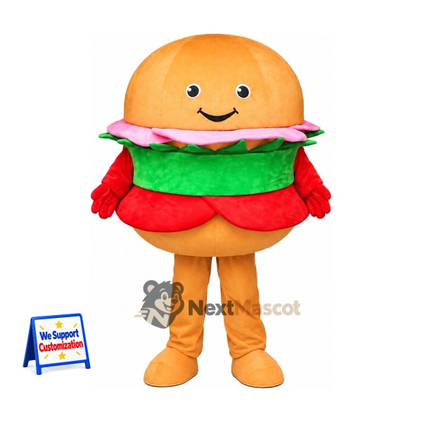 Burger Mascot Costume - Orange Legs