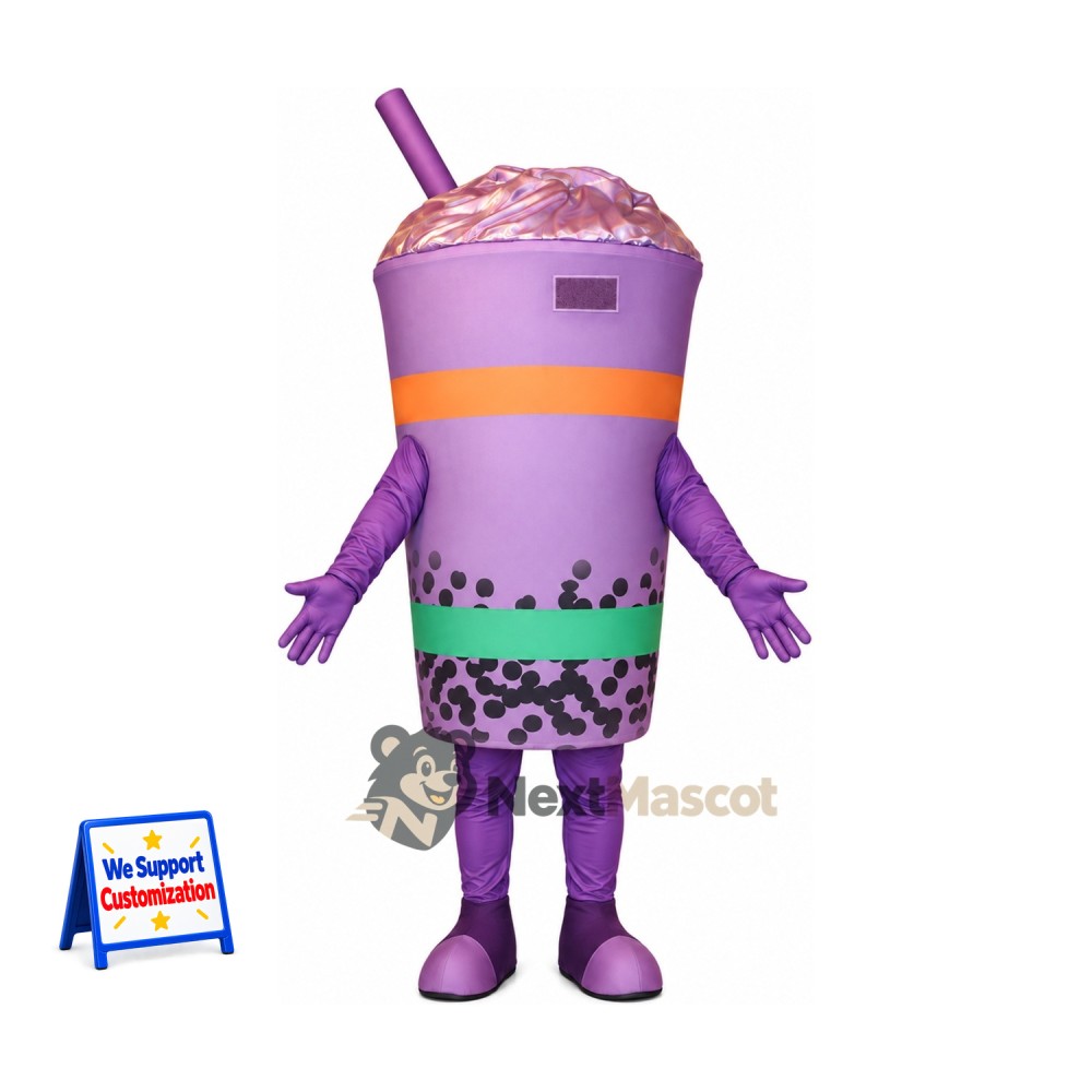 Bubble Tea Mascot Costume - Purple Bubble Tea Mascot Costume - Purple