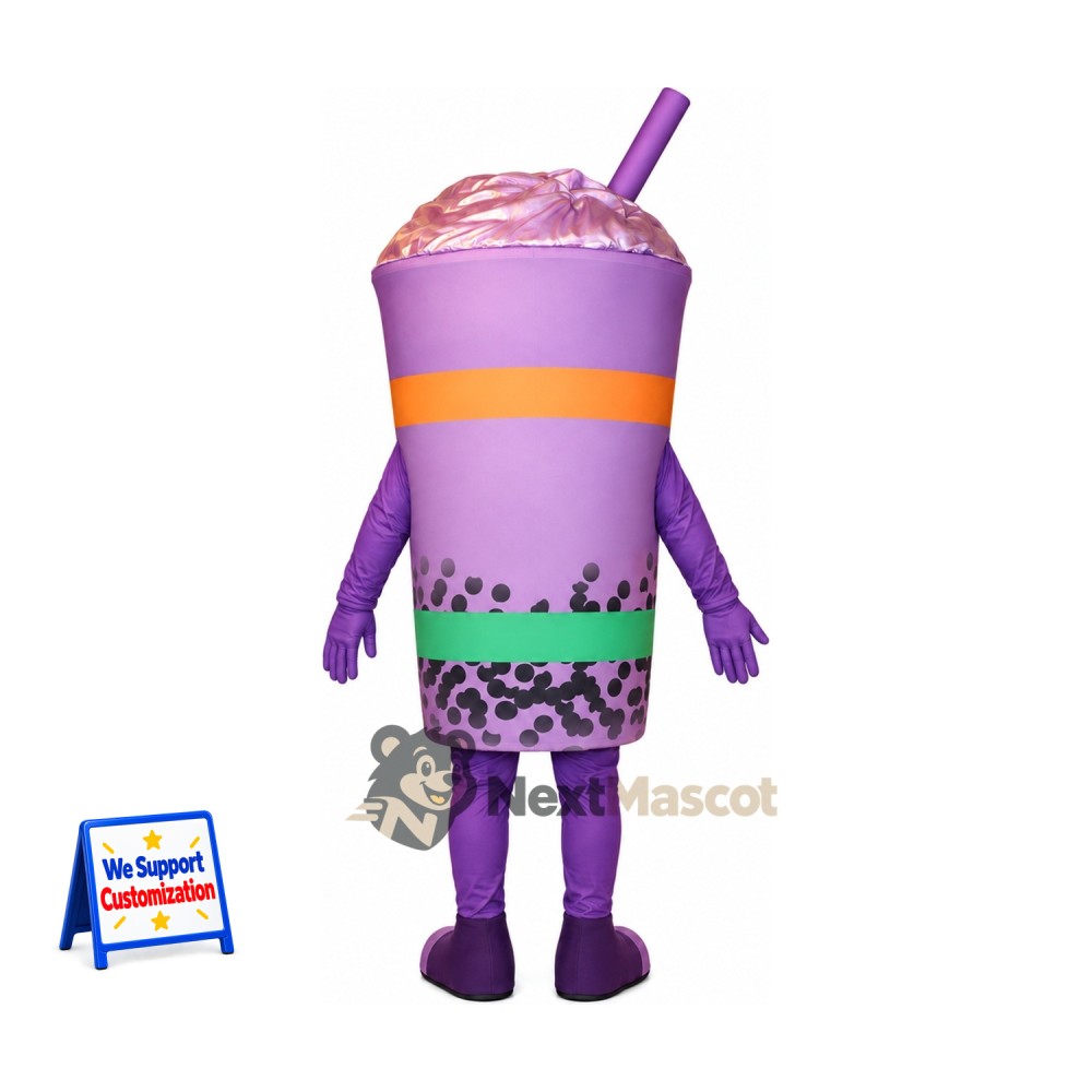 Bubble Tea Mascot Costume - Purple Bubble Tea Mascot Costume - Purple