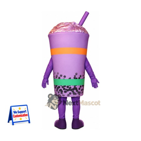 Bubble Tea Mascot Costume - Purple Bubble Tea Mascot Costume - Purple