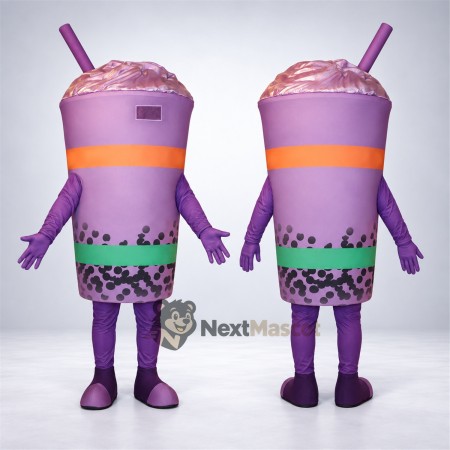 Bubble Tea Mascot Costume - Purple Bubble Tea Mascot Costume - Purple