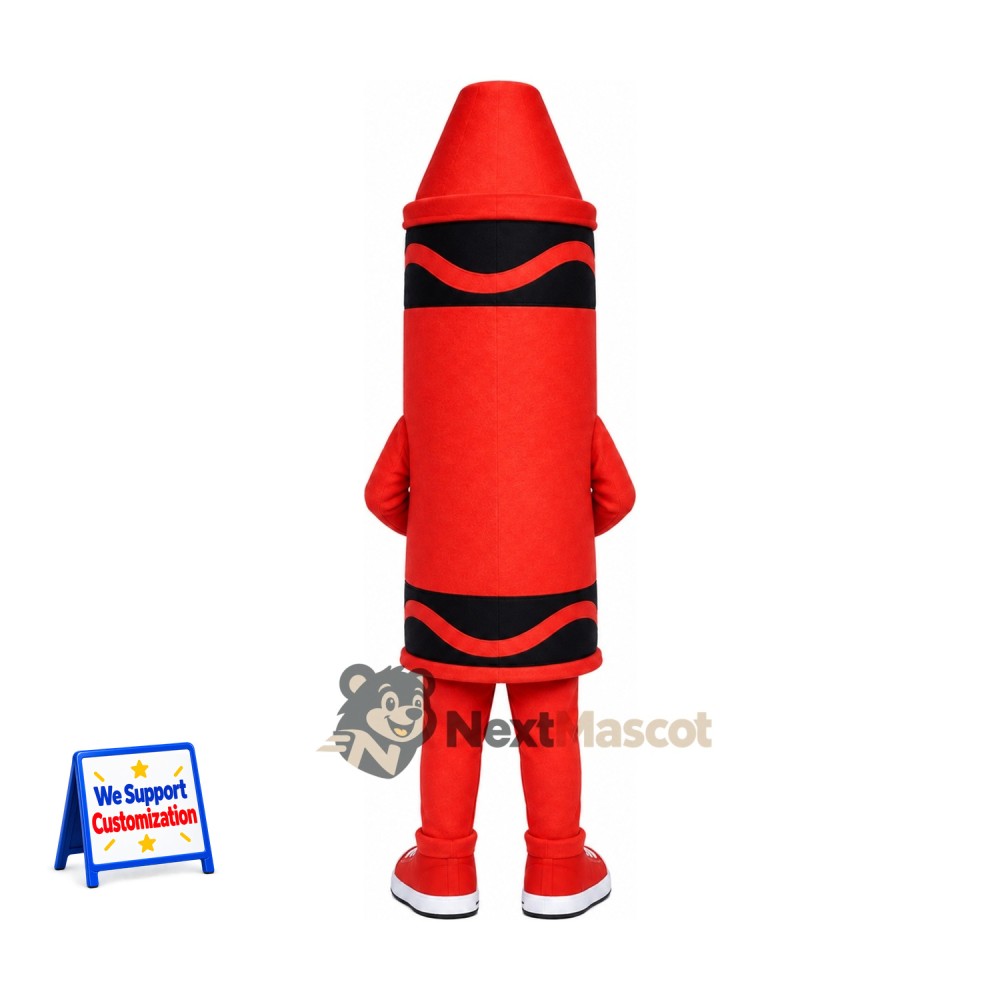 Crayon Mascot Costume - Red Crayon Mascot Costume - Red