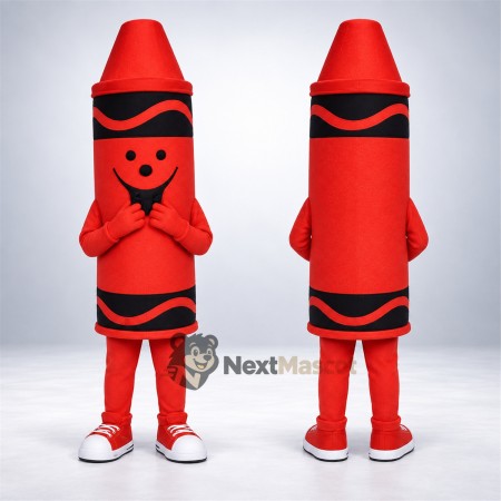 Crayon Mascot Costume - Red Crayon Mascot Costume - Red