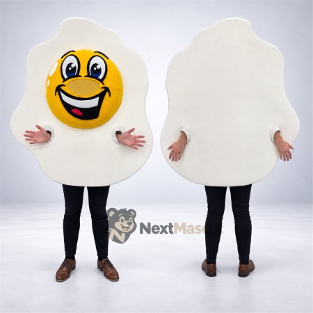Fried Egg Mascot Costume for Food Festivals Fried Egg Mascot Costume for Food Festivals