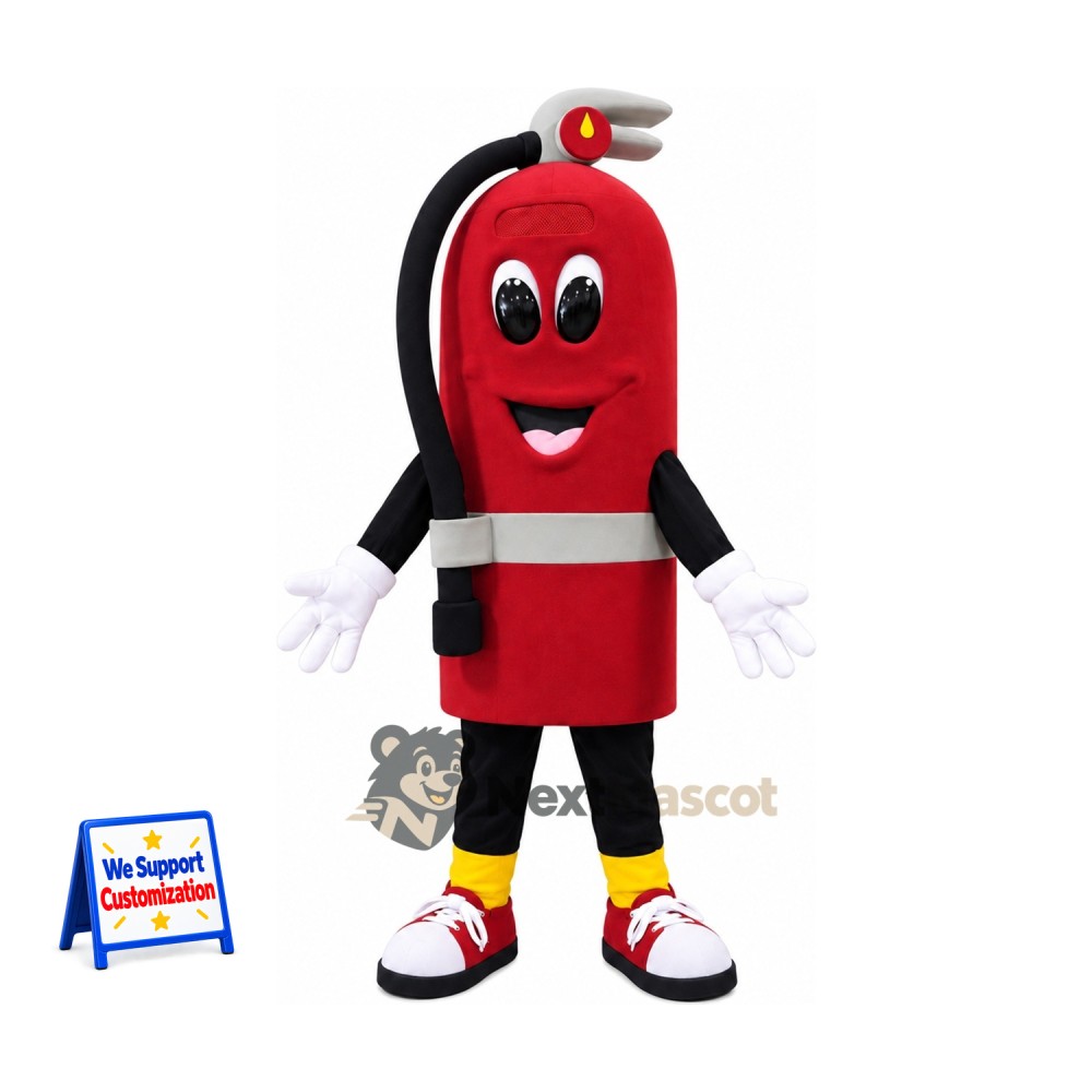 Fire Extinguisher Mascot Costume Fire Extinguisher Mascot Costume