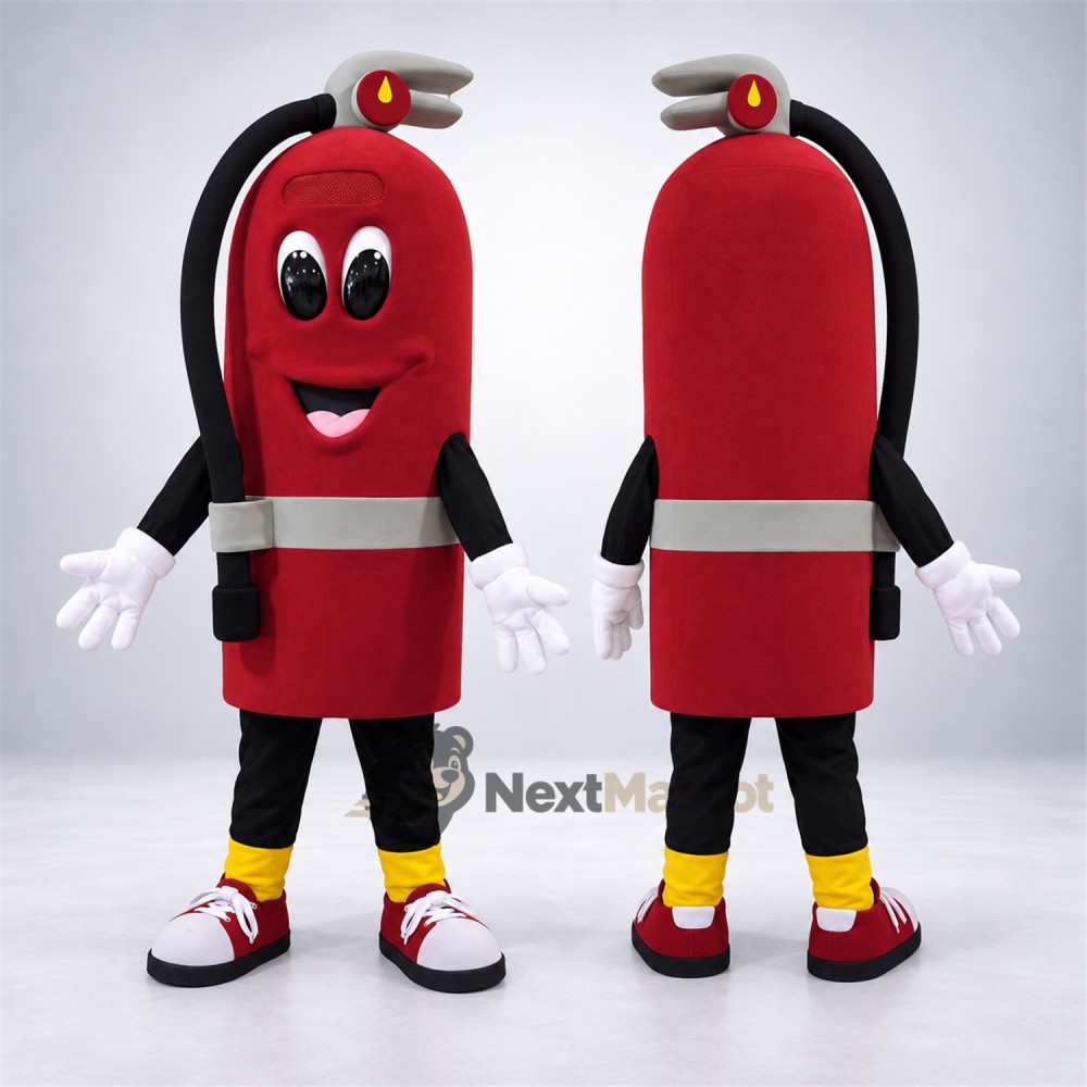 Fire Extinguisher Mascot Costume Fire Extinguisher Mascot Costume