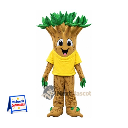 Tree Mascot Costume - Yellow Shirt