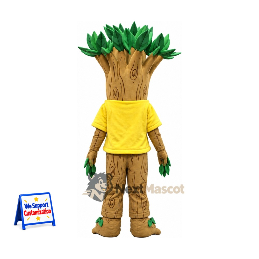 Tree Mascot Costume - Yellow Shirt