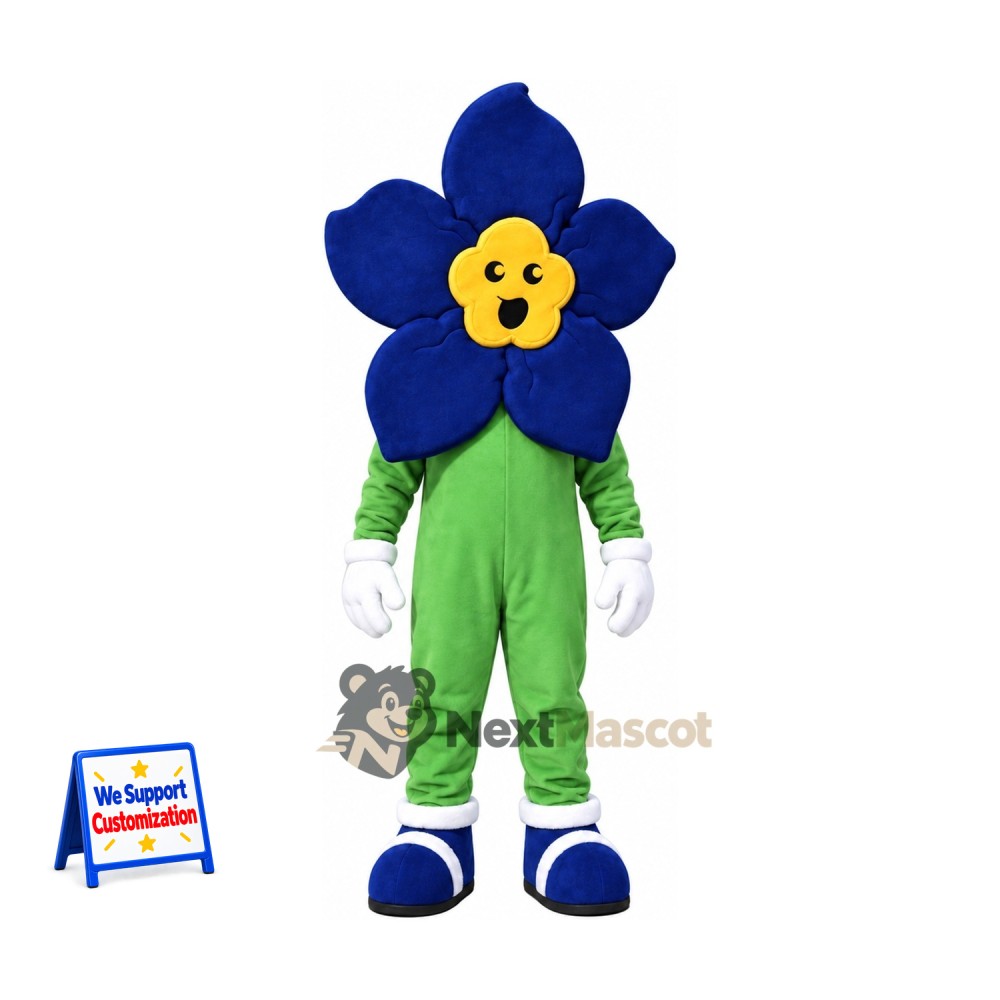 Flower Mascot Costume - Blue Flower Mascot Costume - Blue