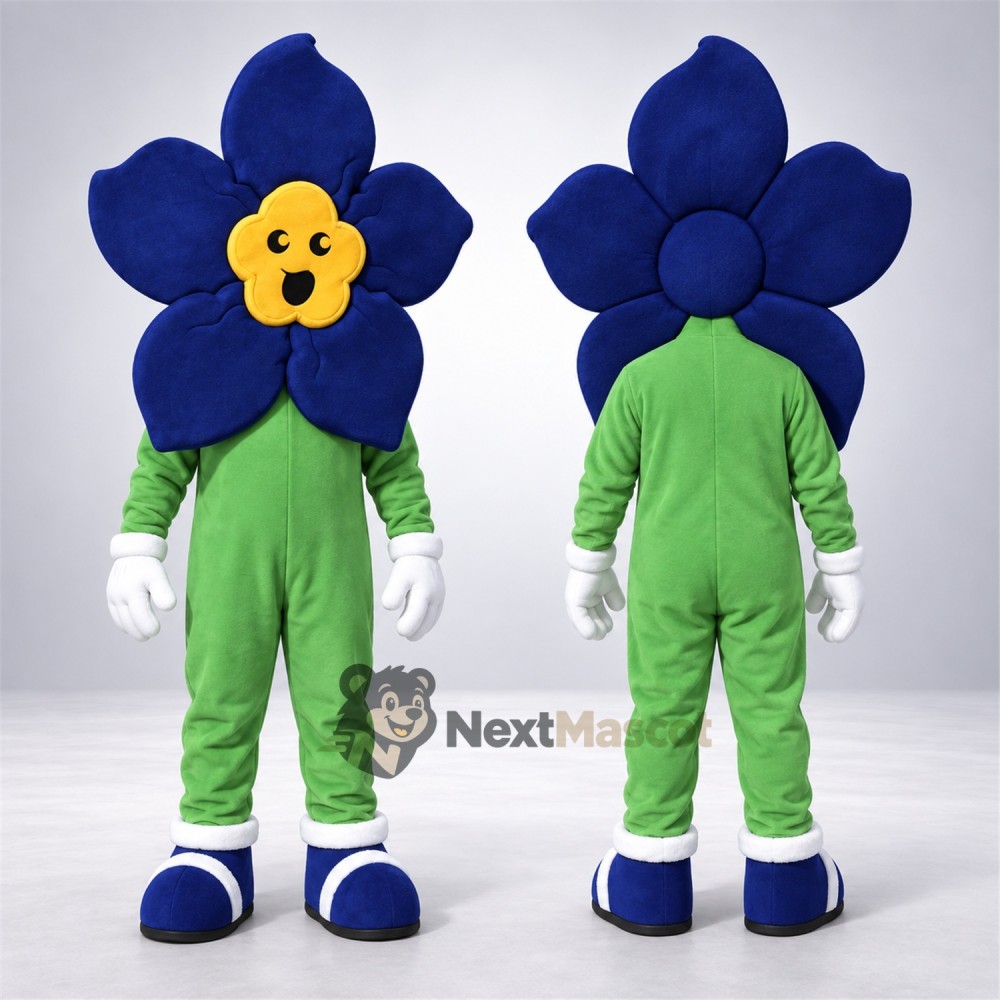 Flower Mascot Costume - Blue Flower Mascot Costume - Blue