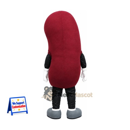 Kidney Bean Mascot Costume - Gray Shoes Kidney Bean Mascot Costume - Gray Shoes