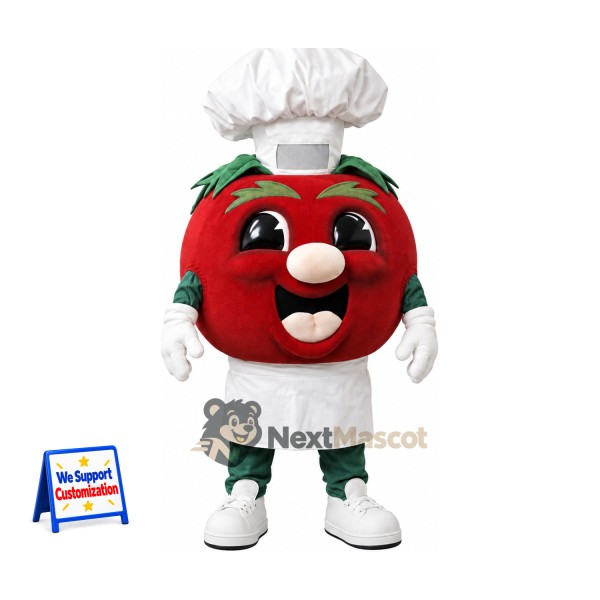Tomato Mascot Costume - Chef Style