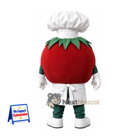 Tomato Mascot Costume - Chef Style Tomato Mascot Costume - Chef Style