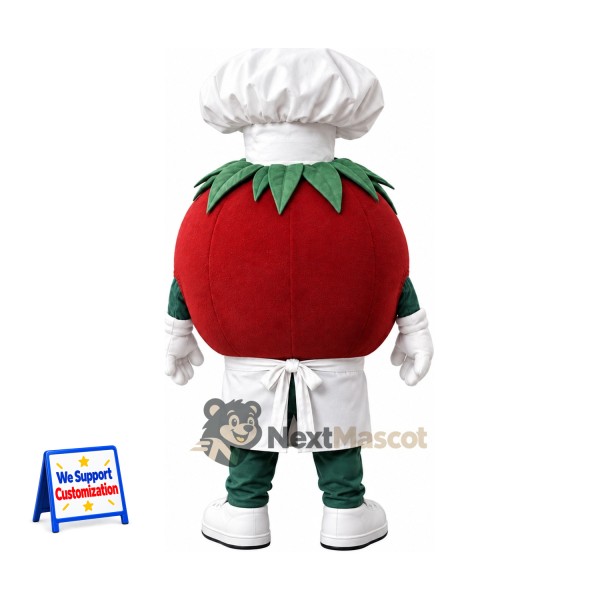 Tomato Mascot Costume - Chef Style Tomato Mascot Costume - Chef Style