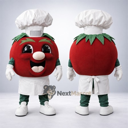 Tomato Mascot Costume - Chef Style Tomato Mascot Costume - Chef Style
