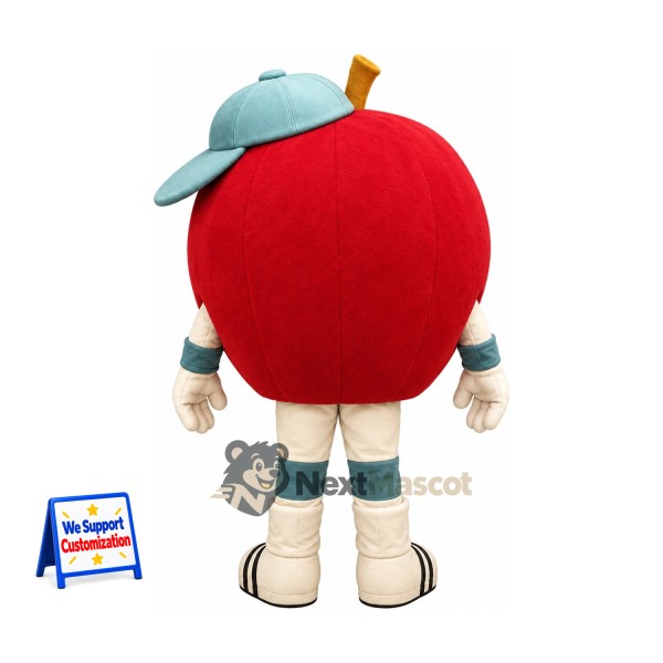 Apple Mascot Costume - Red, Blue Cap