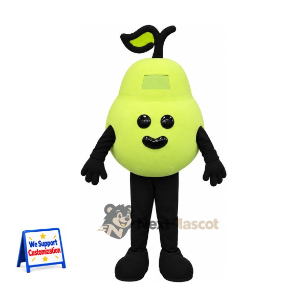 Pear Mascot Costume - Black Arms and Legs