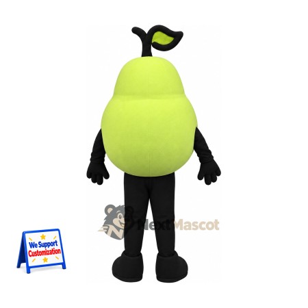 Pear Mascot Costume - Black Arms and Legs Pear Mascot Costume - Black Arms and Legs