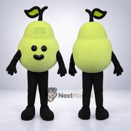 Pear Mascot Costume - Black Arms and Legs Pear Mascot Costume - Black Arms and Legs